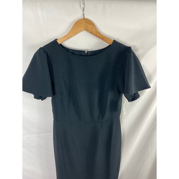 NWT Lark & Ro FLutter Sleeve Dark Blue Dress 4 - Picture 2 of 6
